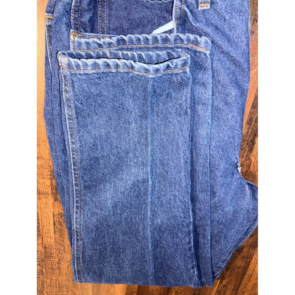 Vintage Chic High Waisted Mom Jeans Blue Denim Made in USA Size 18 Tapered Leg - Picture 8 of 9
